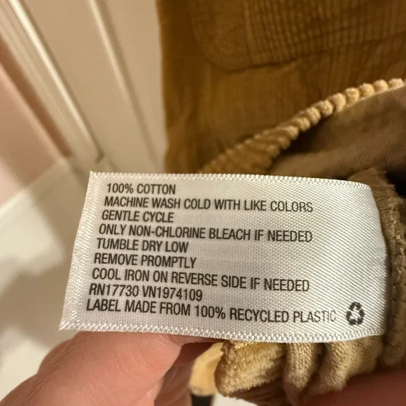 Wild Fable Yellowish Gold Corduroy Overalls - Picture 7 of 7